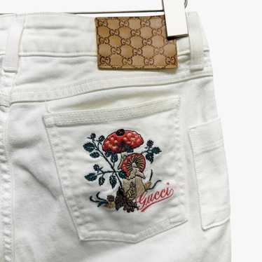 Gucci Vintage Rare Gucci Mushroom Embroidered Jean