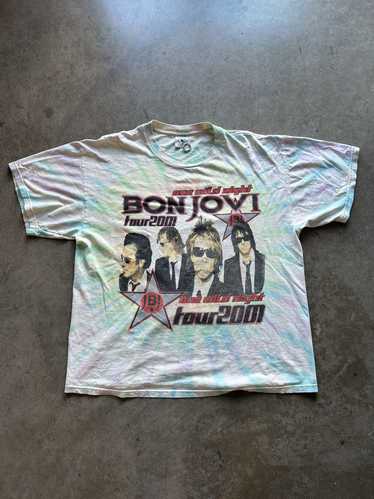 Vintage 2001 Bon Jovi One Wild Night Tour Tee Tie… - image 1