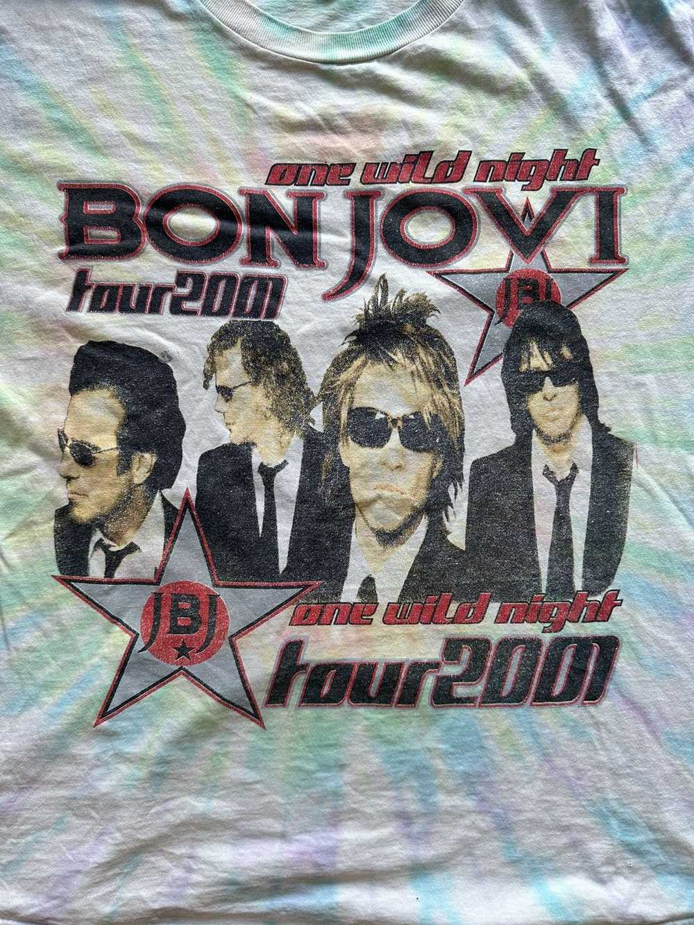 Vintage 2001 Bon Jovi One Wild Night Tour Tee Tie… - image 2