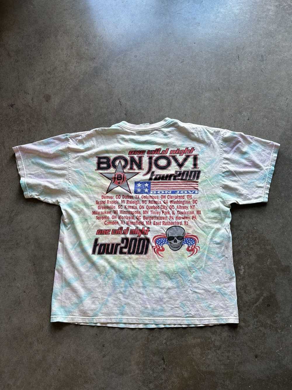 Vintage 2001 Bon Jovi One Wild Night Tour Tee Tie… - image 3