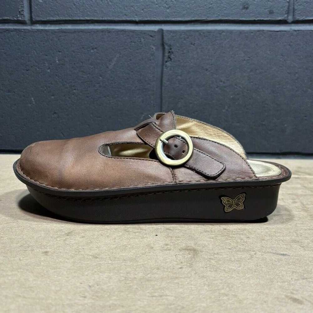 Other Alegria Brown Leather Slip On Comfort Clogs… - image 1