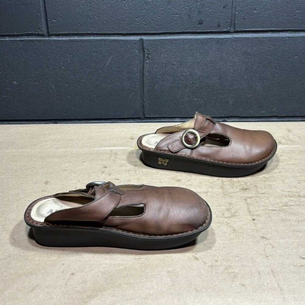 Other Alegria Brown Leather Slip On Comfort Clogs… - image 6