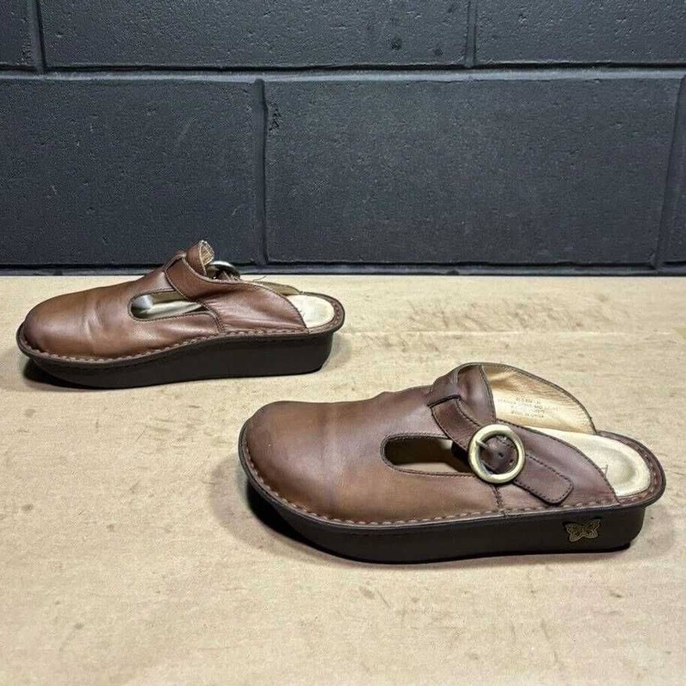 Other Alegria Brown Leather Slip On Comfort Clogs… - image 7