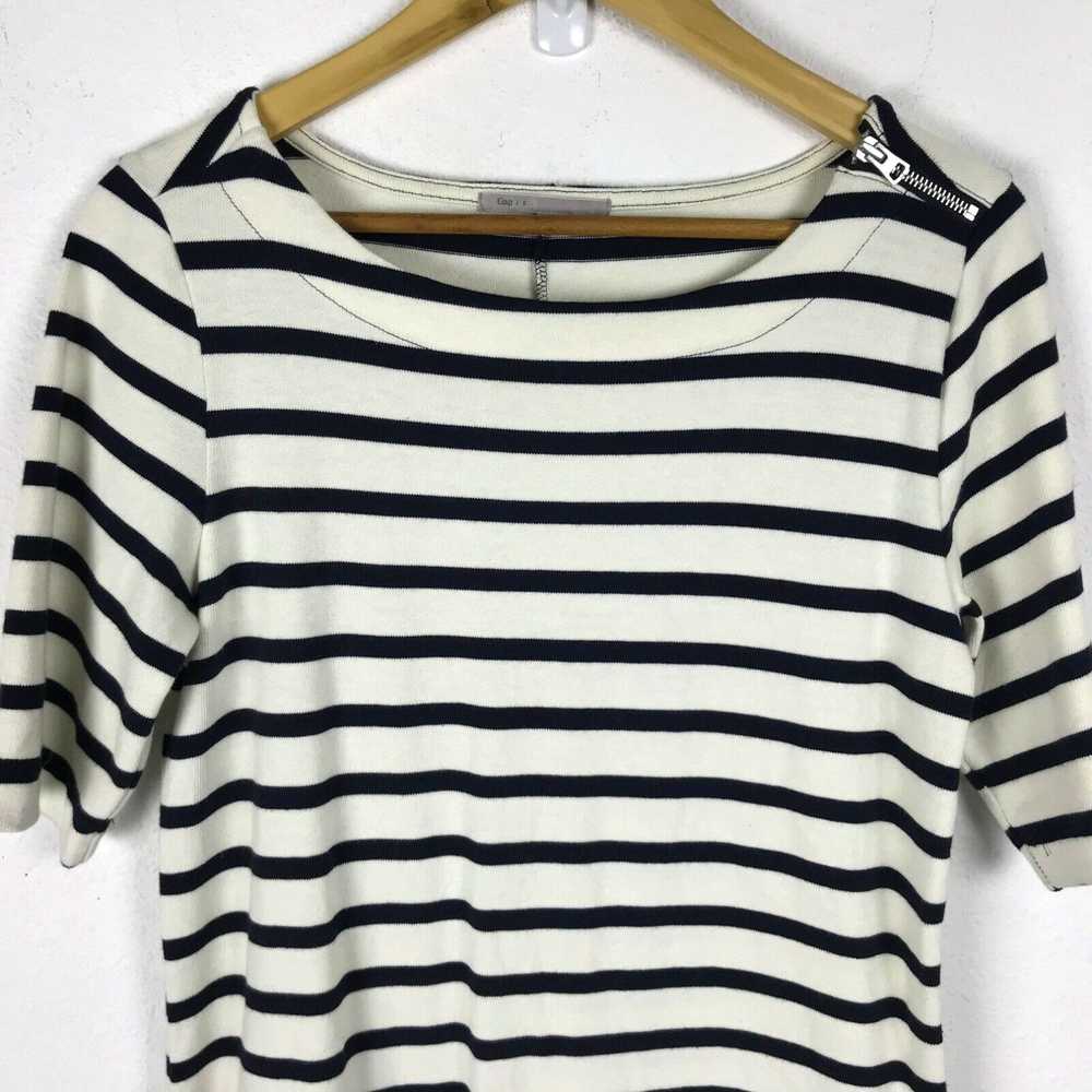 Gap GAP Dress Size S Black Ivory Nautical Striped… - image 2