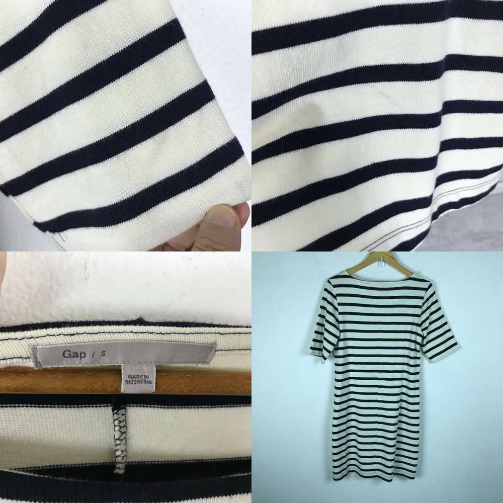 Gap GAP Dress Size S Black Ivory Nautical Striped… - image 4