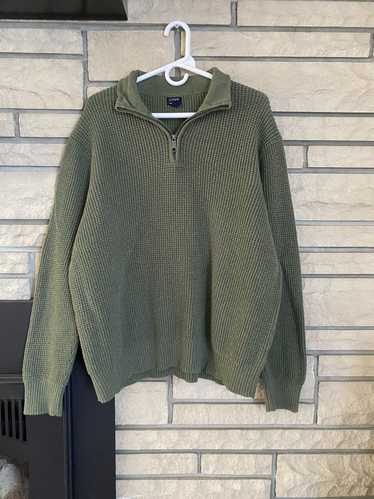 J.Crew Olive Knit Quarterzip