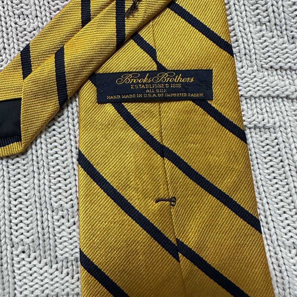 Brooks Brothers Brooks Brothers yellow gold strip… - image 3