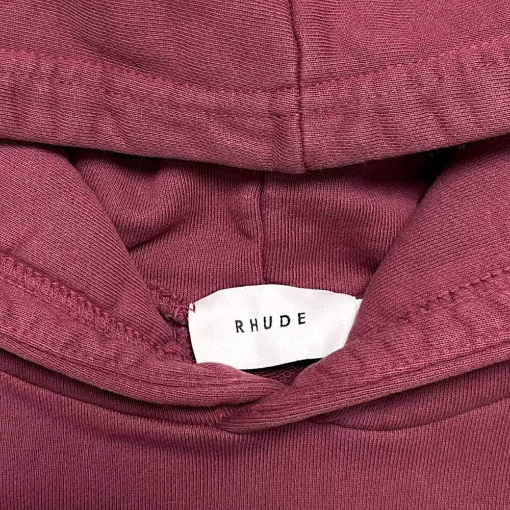 Rhude Chateau Logo Hooded Sweatshirt Burgundy - image 4