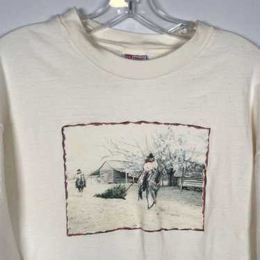 Hanes Vintage 1989 Hanes Beefy-T Cream Cowboy Grap