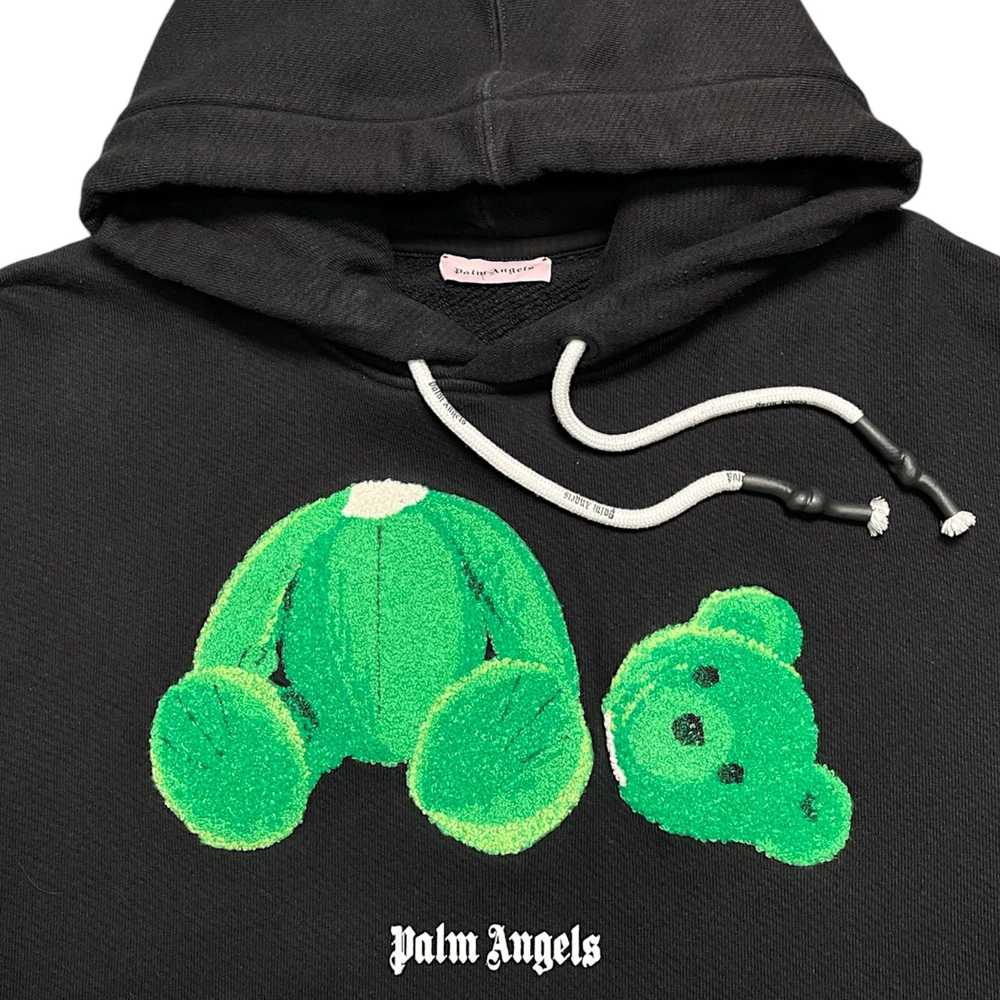 Palm Angels Bear Hooded Sweatshirt Black Green - image 3