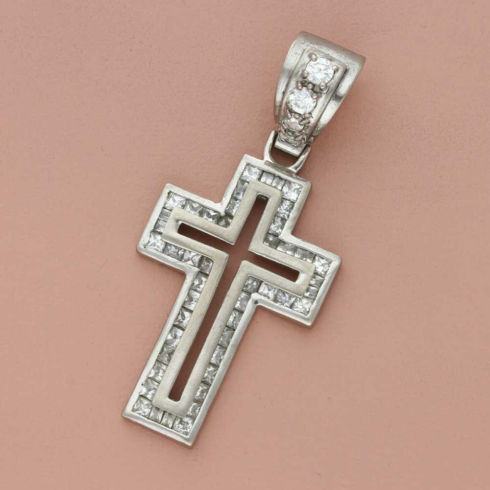 Sterling Silver sterling silver channel-set cz cr… - image 1