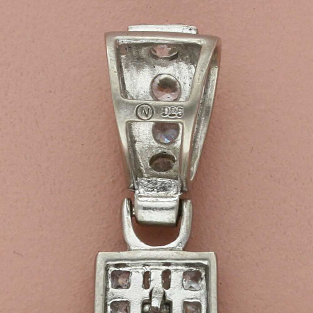 Sterling Silver sterling silver channel-set cz cr… - image 3