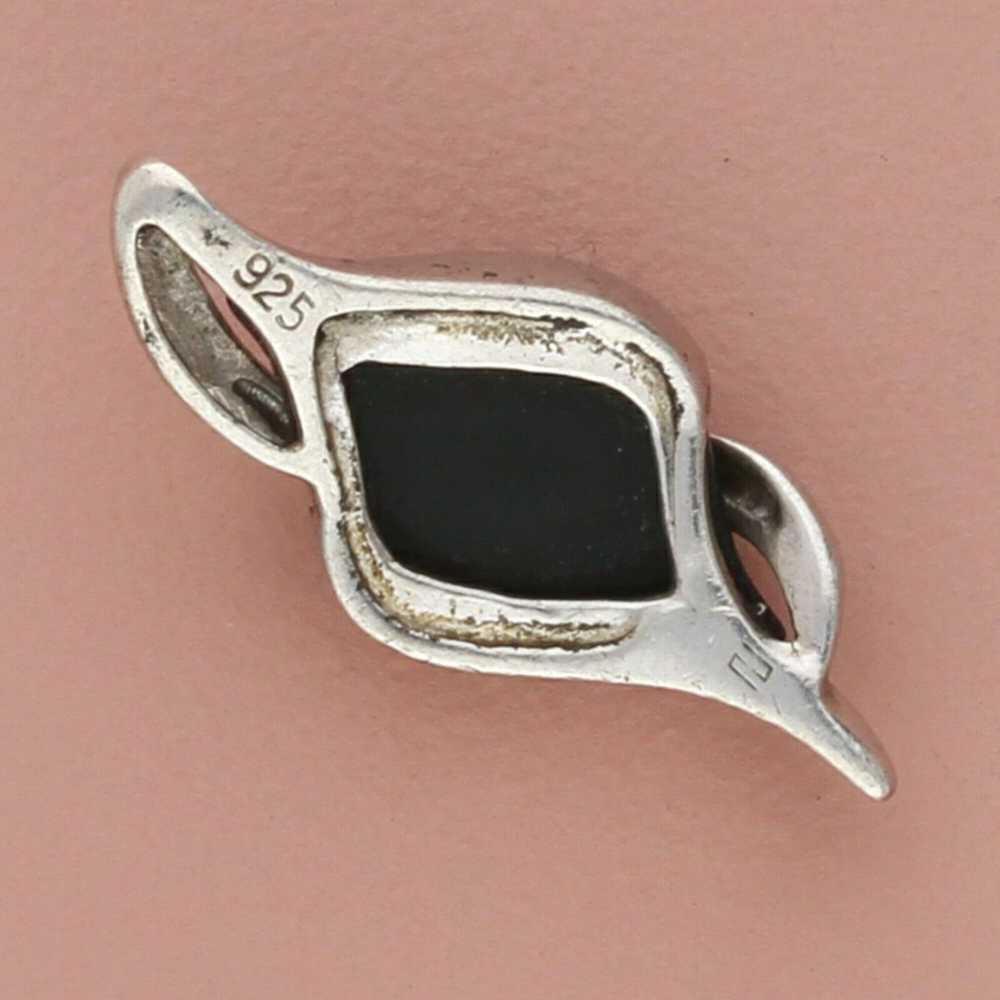 Sterling Silver sterling silver black onyx diamon… - image 3