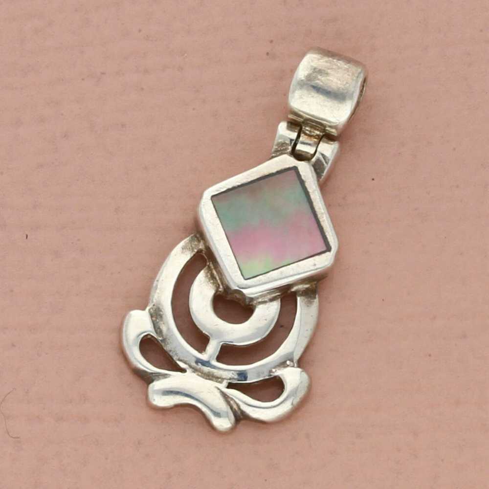 Sterling Silver vintage sterling silver abalone s… - image 1