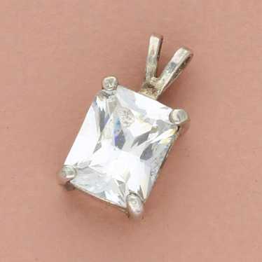 Vintage 925 Sterling Silver 2.9g outlets CZ Pendant