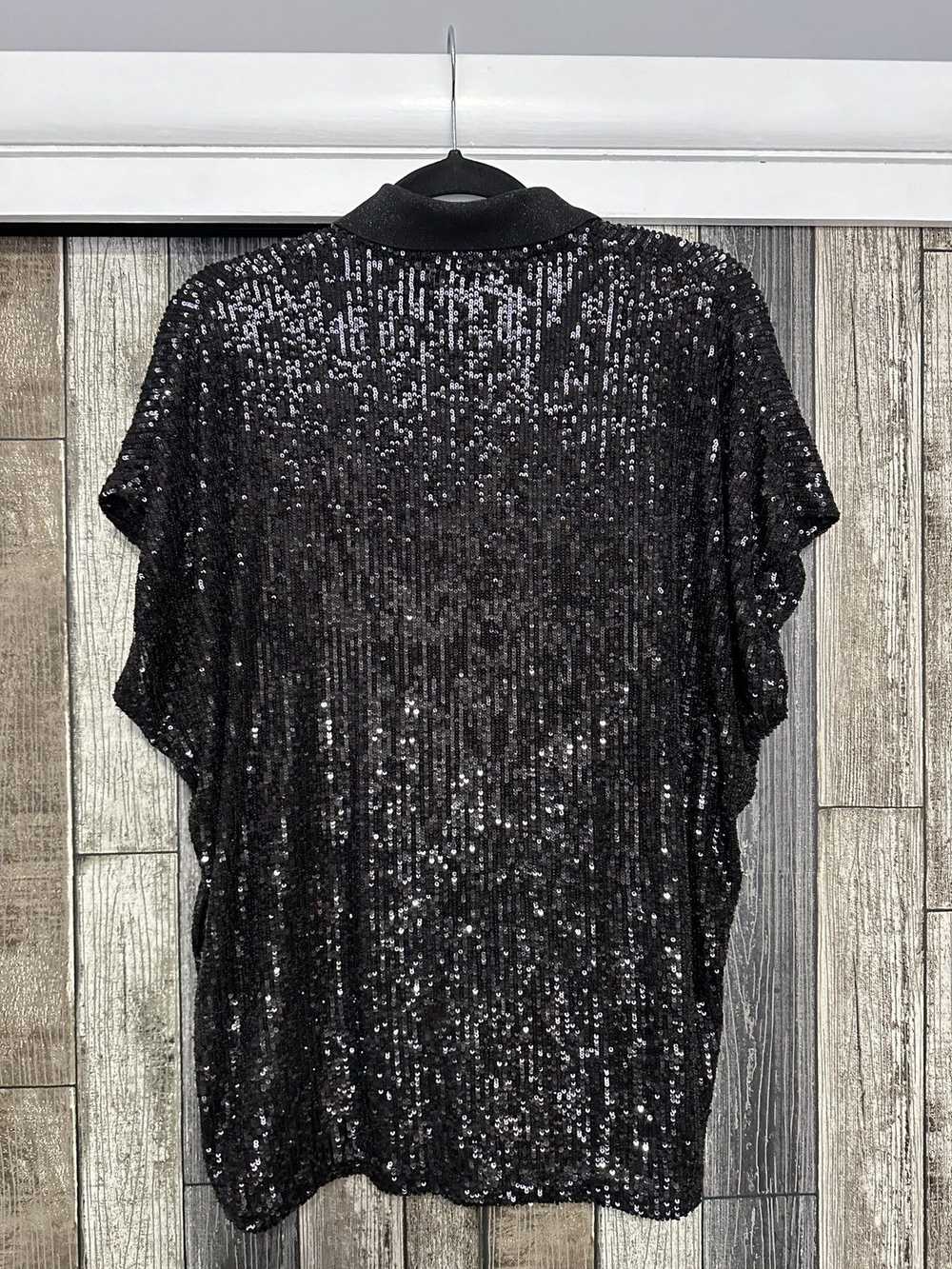 Saint Laurent Paris Oversized Sequin Polo - image 4