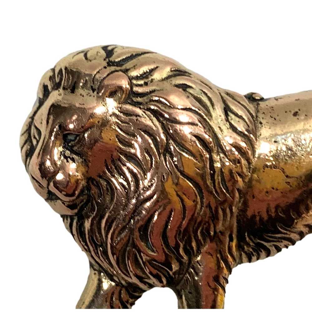 Vintage Vintage Large Gold Tone Lion Pin | Figura… - image 8