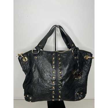 Michael Kors Uptown Astor Black Leather Studded G… - image 1