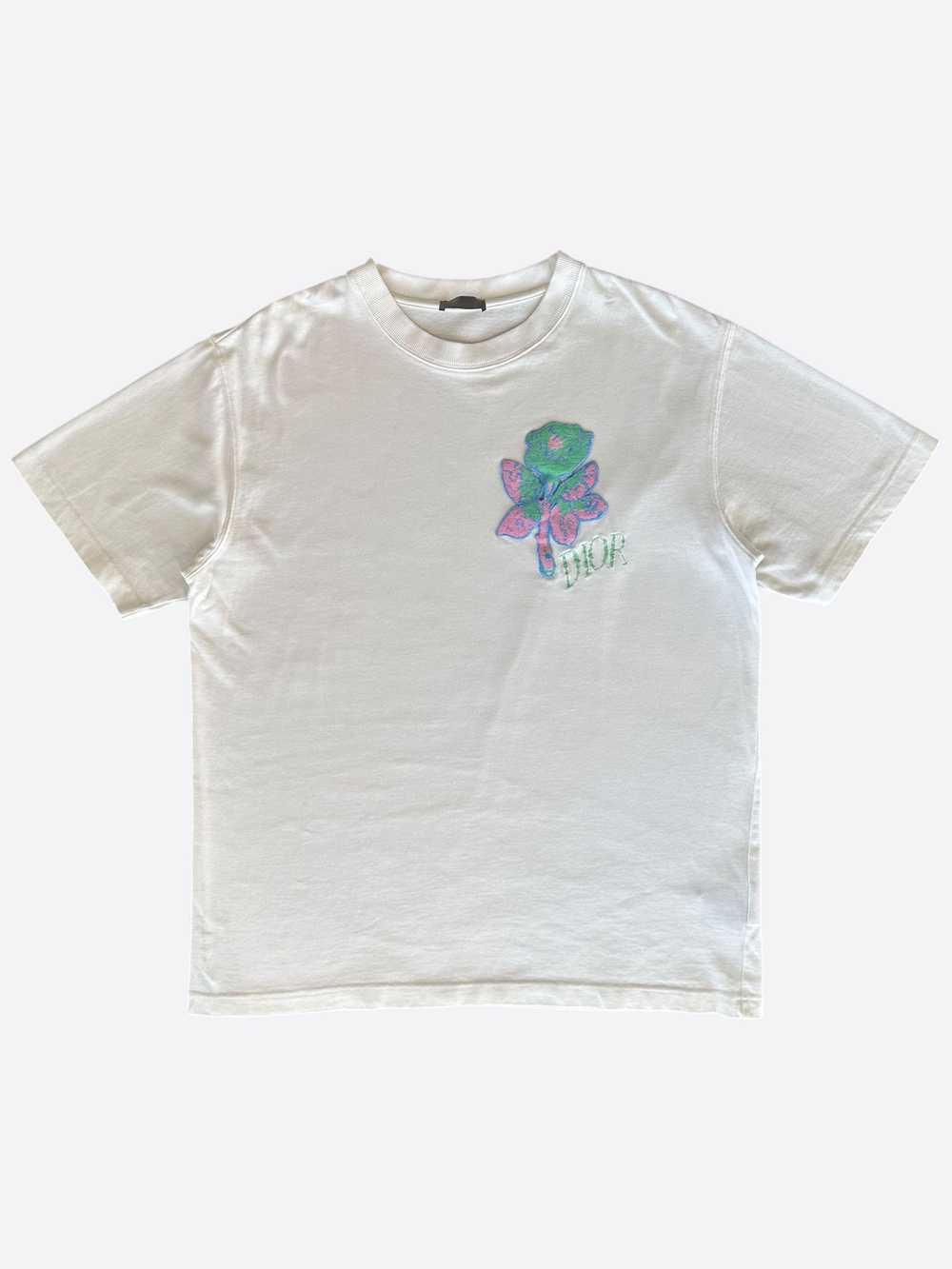 Dior Dior Alex Fonton White Flower Embroidered T-… - image 1