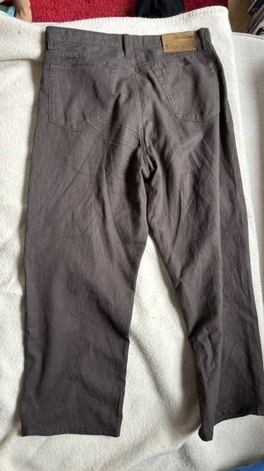 Todd Snyder Brown straight-leg linen trousers