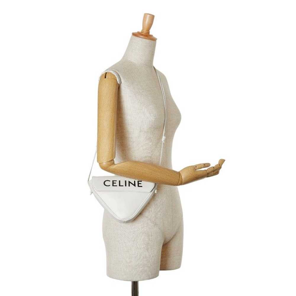 Celine Celine Celine Logo Print Triangle Shoulder… - image 9