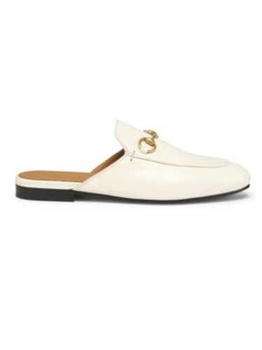 Gucci Princetown Leather Slipper - 38.5 White