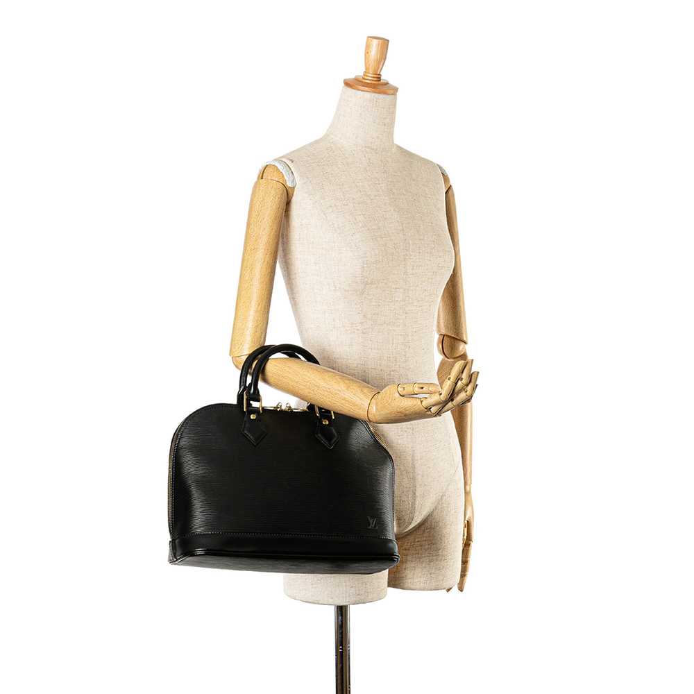 Black Louis Vuitton Epi Alma PM Handbag - image 7