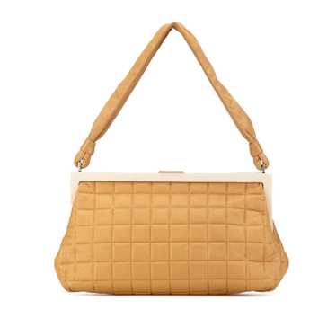 Yellow Chanel Lambskin Chocolate Bar Frame Bag