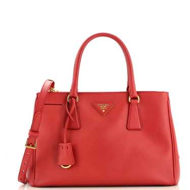 PRADA Double Zip Lux Tote Saffiano Leather Small