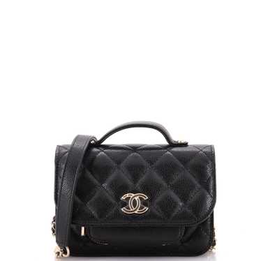 CHANEL Business Affinity Flap Bag Quilted Caviar … - image 1