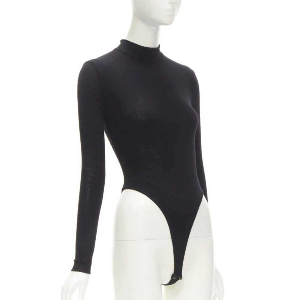 Alaia ALAIA 1990's Vintage black wool mock neck l… - image 3