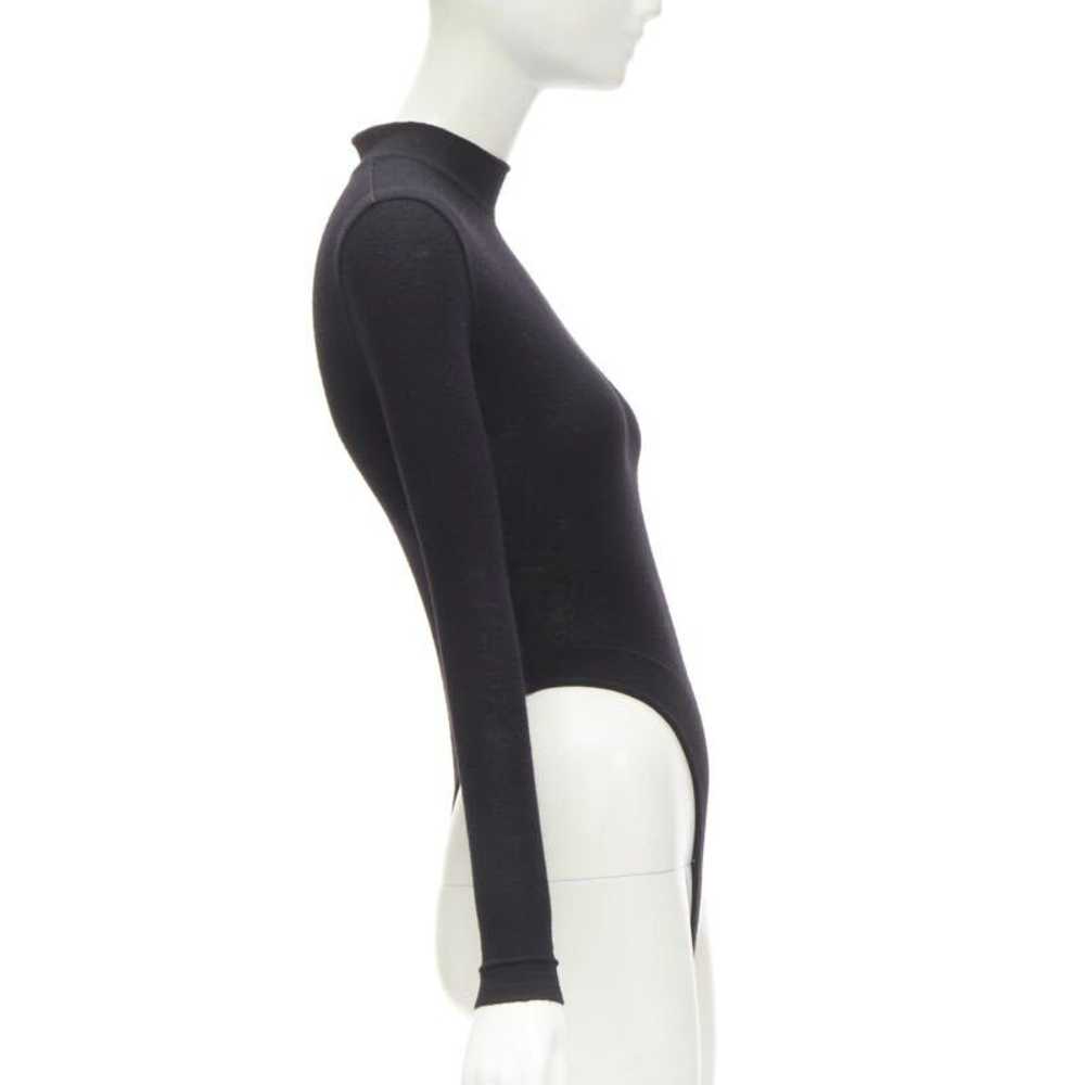 Alaia ALAIA 1990's Vintage black wool mock neck l… - image 4