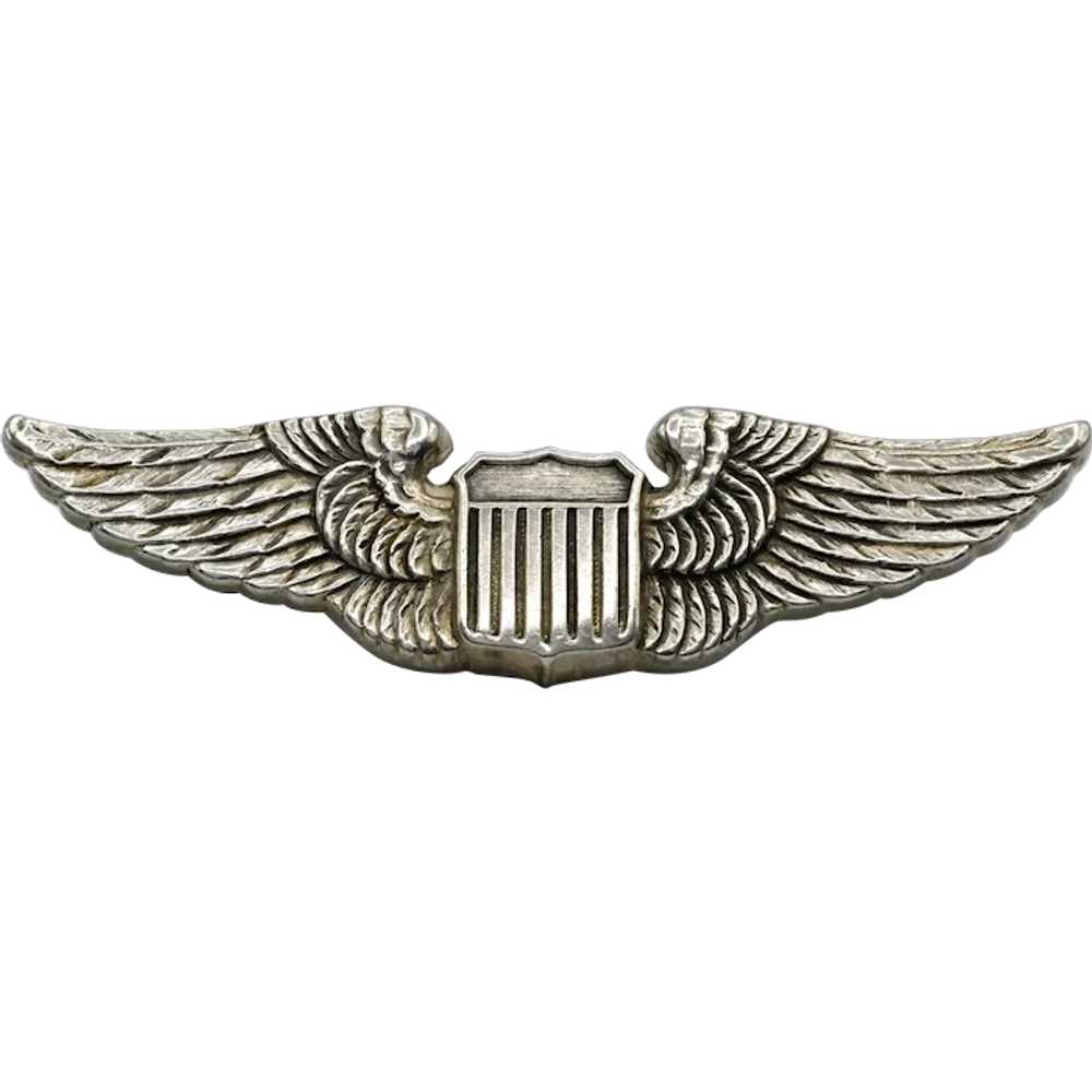 Sterling USAAF Pilot Wings Pin - WWII Luxenberg 1… - image 1