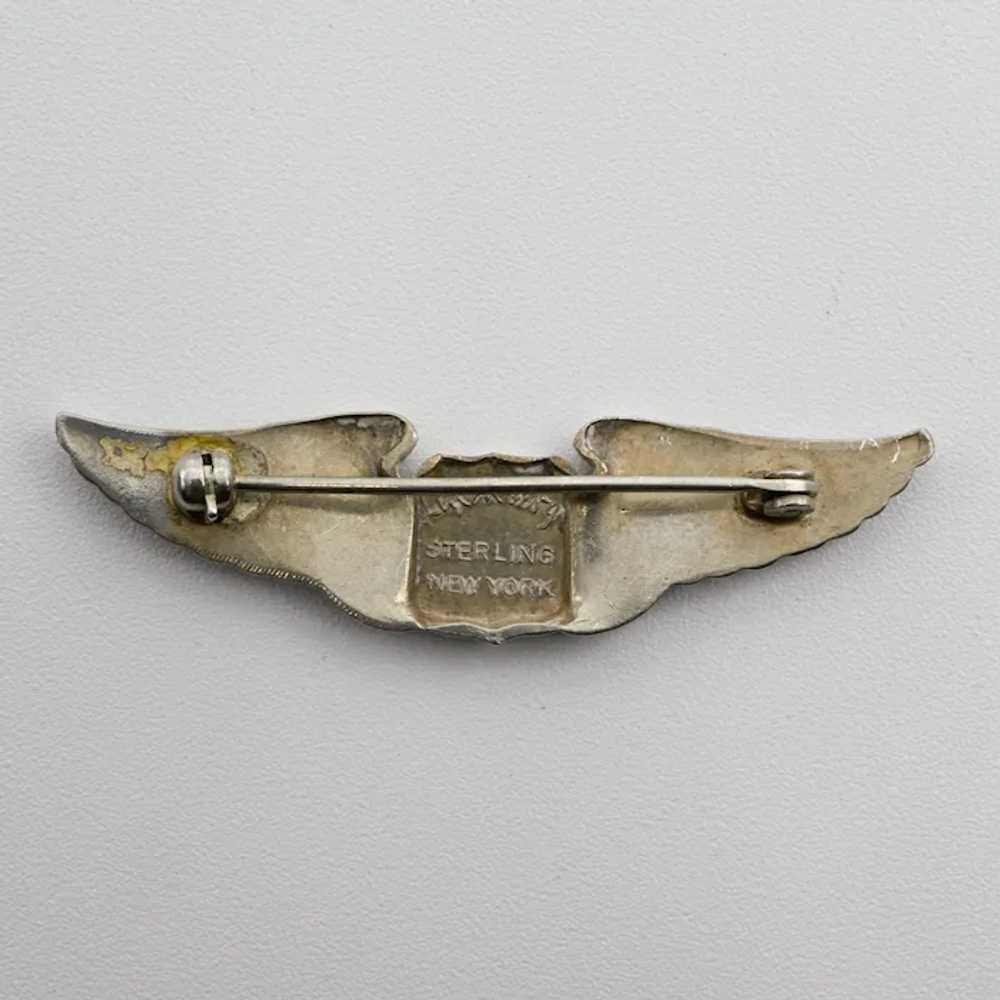 Sterling USAAF Pilot Wings Pin - WWII Luxenberg 1… - image 2