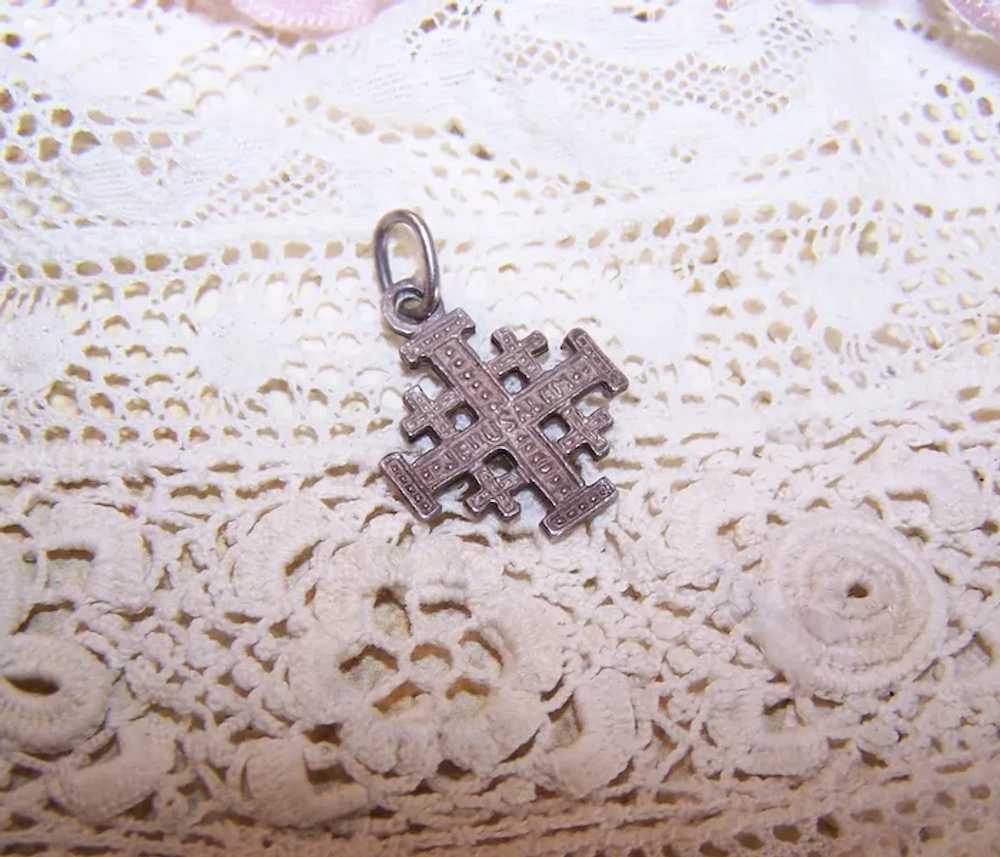 Sterling Silver Charm - Jerusalem Cross - image 2