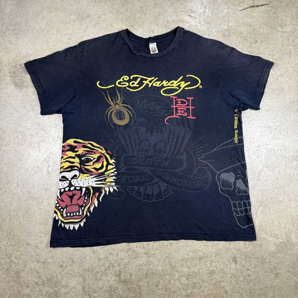 Ed Hardy × Vintage Vintage Y2k Ed Hardy Tiger and… - image 1