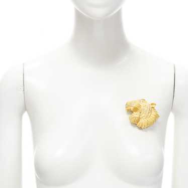 Gucci★素敵！Ivory Resin Rajah Tiger Head Brooch w/Crystals Gucci☆素敵！Ivory Resin Rajah Tiger Head Brooch w/Crystals