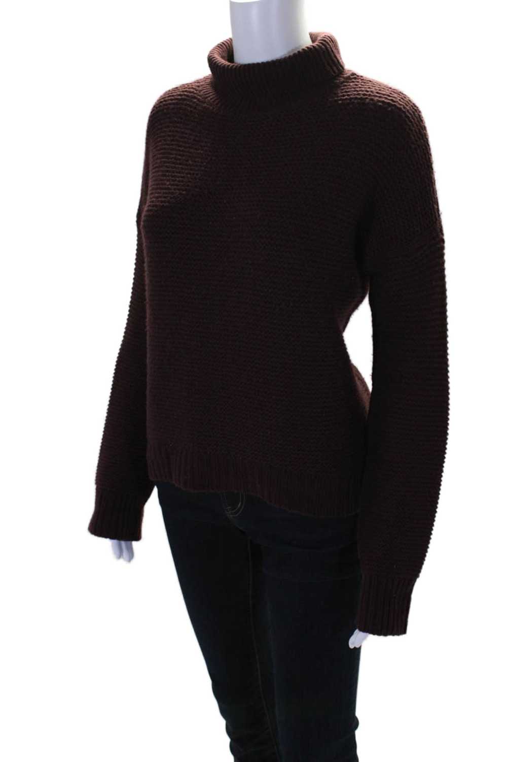 Vince Womens Wool Thick Knit Long Sleeve Turtlene… - image 2