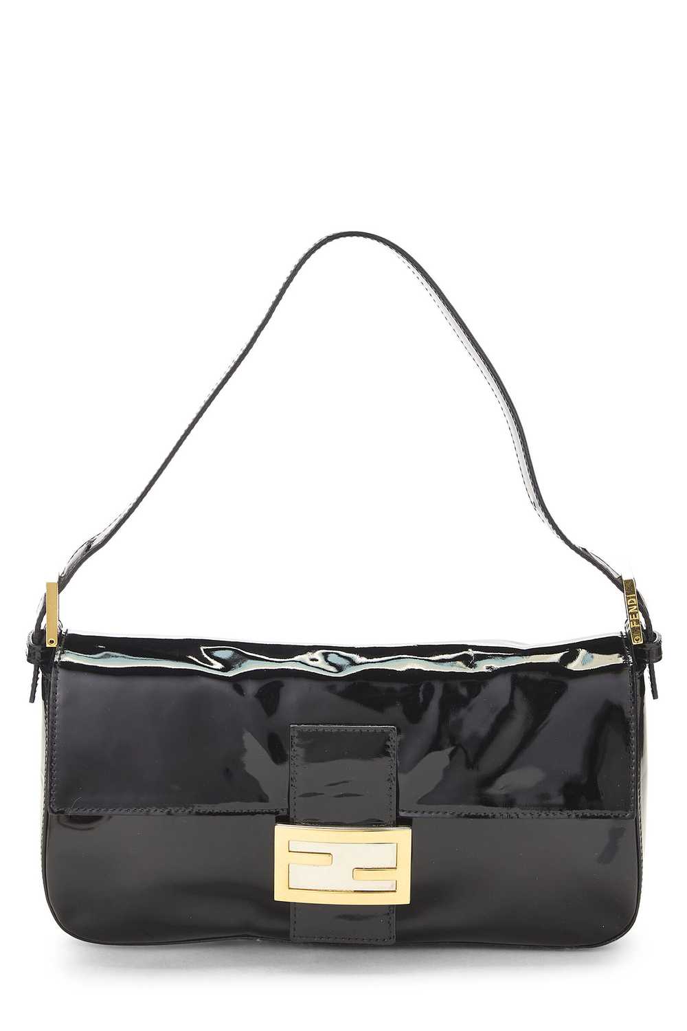 Black Patent Leather Baguette - image 1