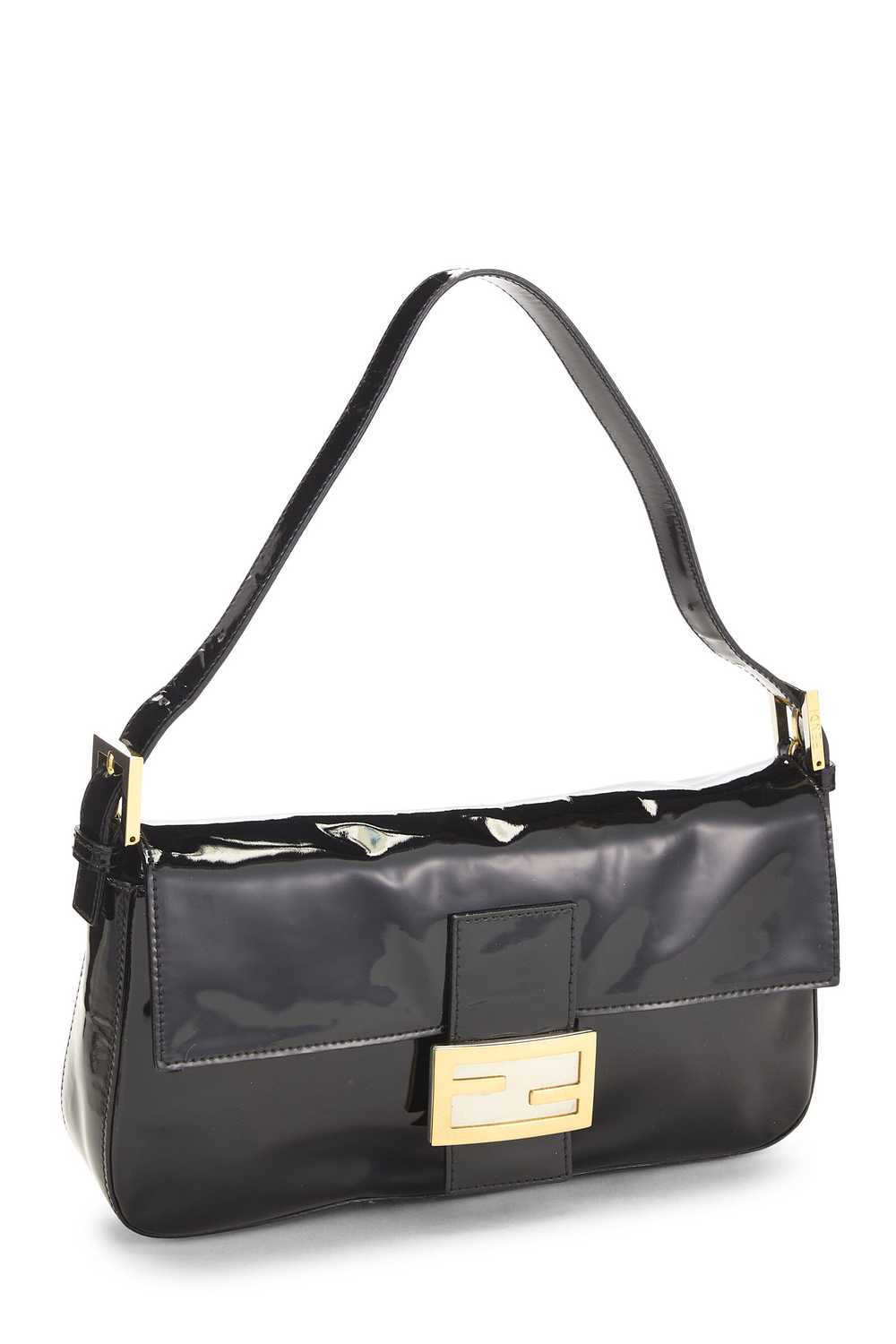 Black Patent Leather Baguette - image 2