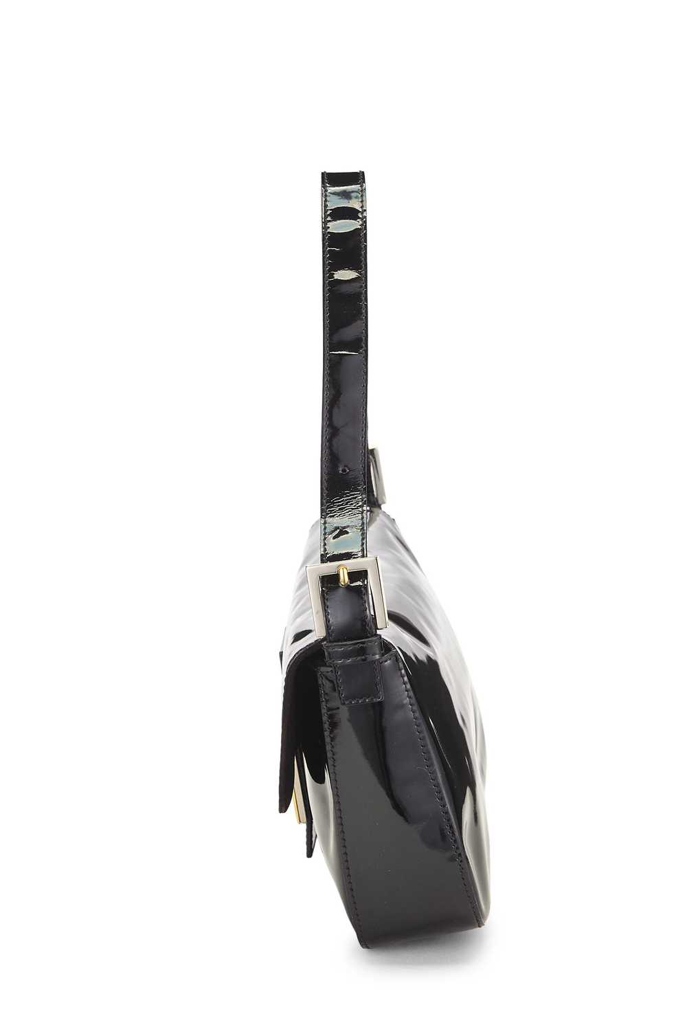 Black Patent Leather Baguette - image 3