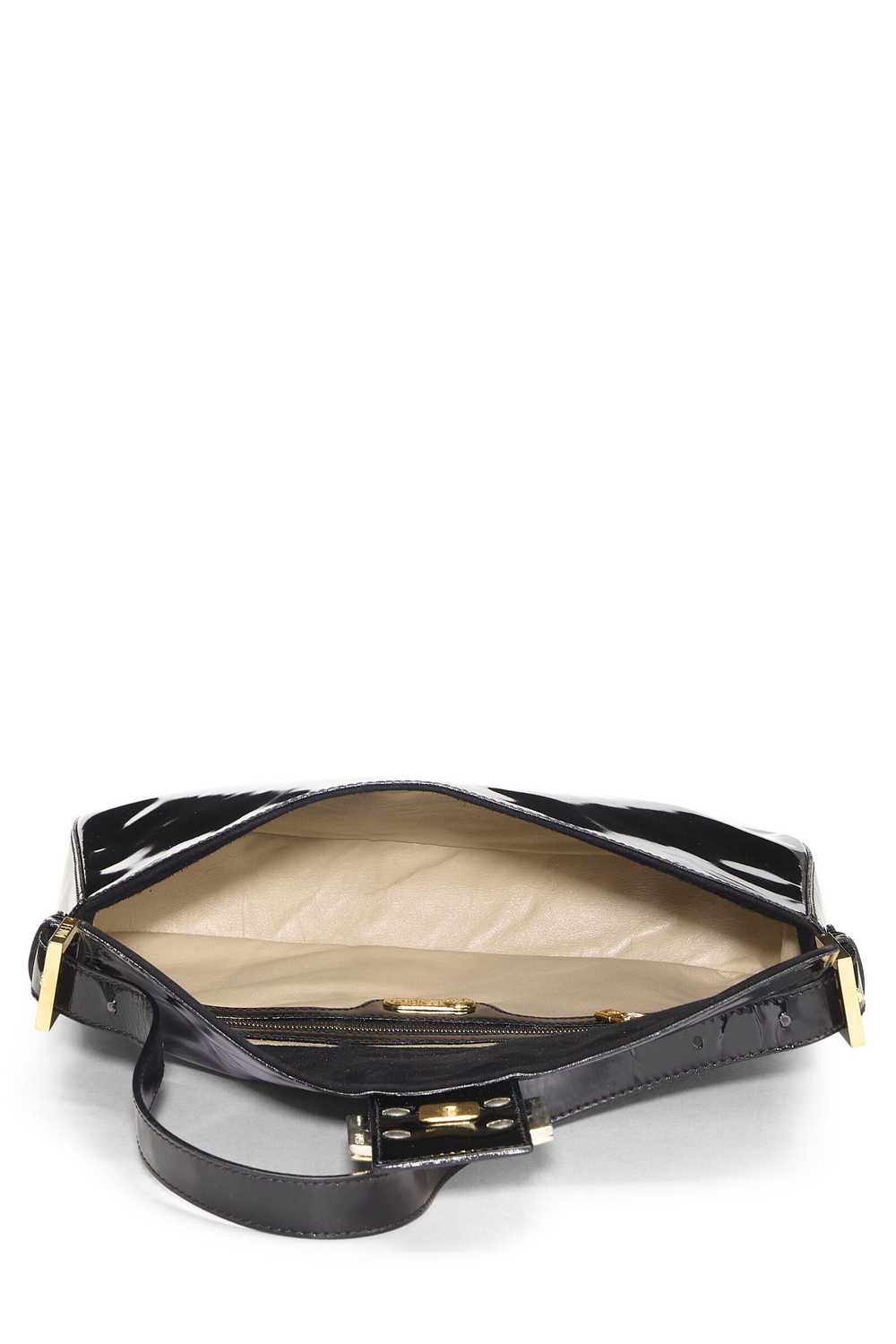 Black Patent Leather Baguette - image 6