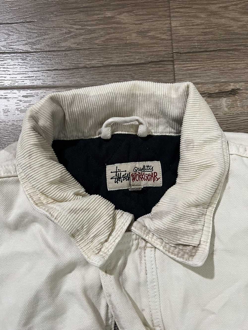 Stussy Stussy Washed White Canvas Shop Jacket - image 2