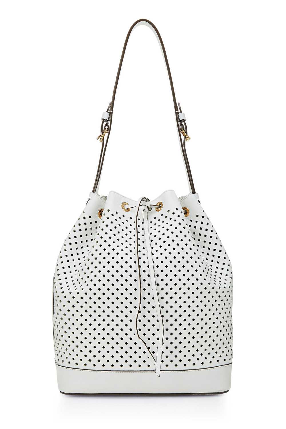 White Perforated Leather Noé - image 1