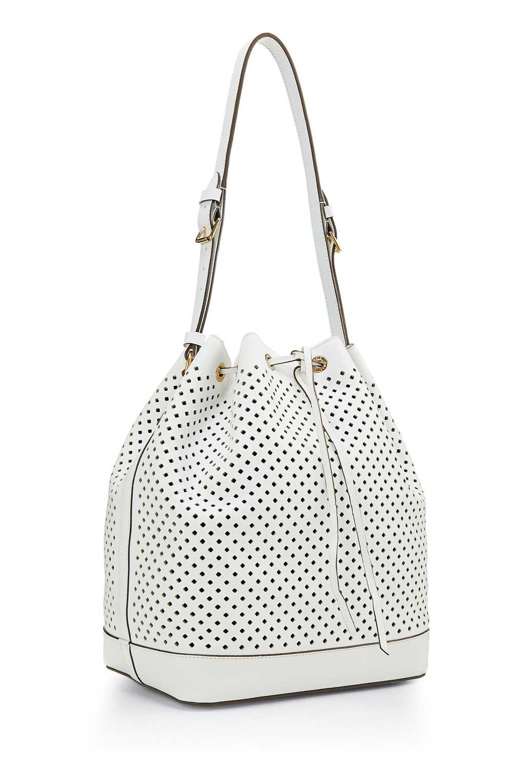 White Perforated Leather Noé - image 3