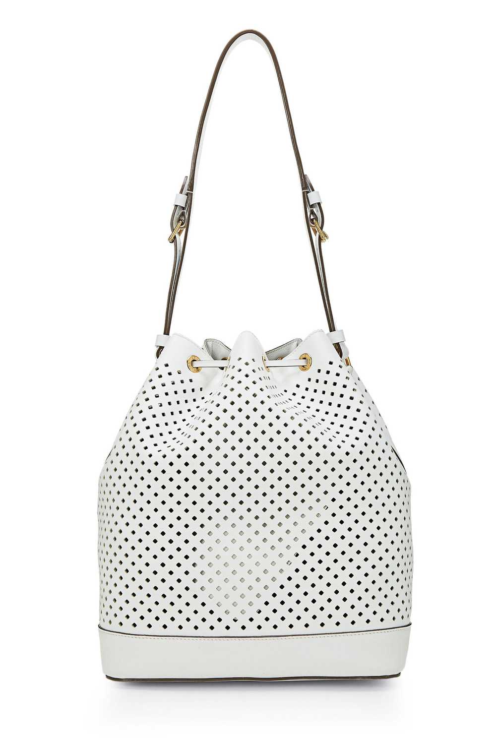 White Perforated Leather Noé - image 5