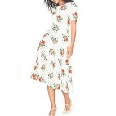 Boden Boden Ruth Midi Ivory Blooming Bouquet Dress