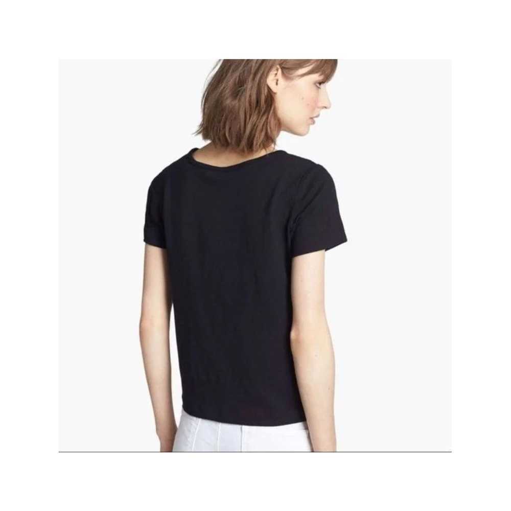 Nordstrom Trouve black perforated short sleeved t… - image 2