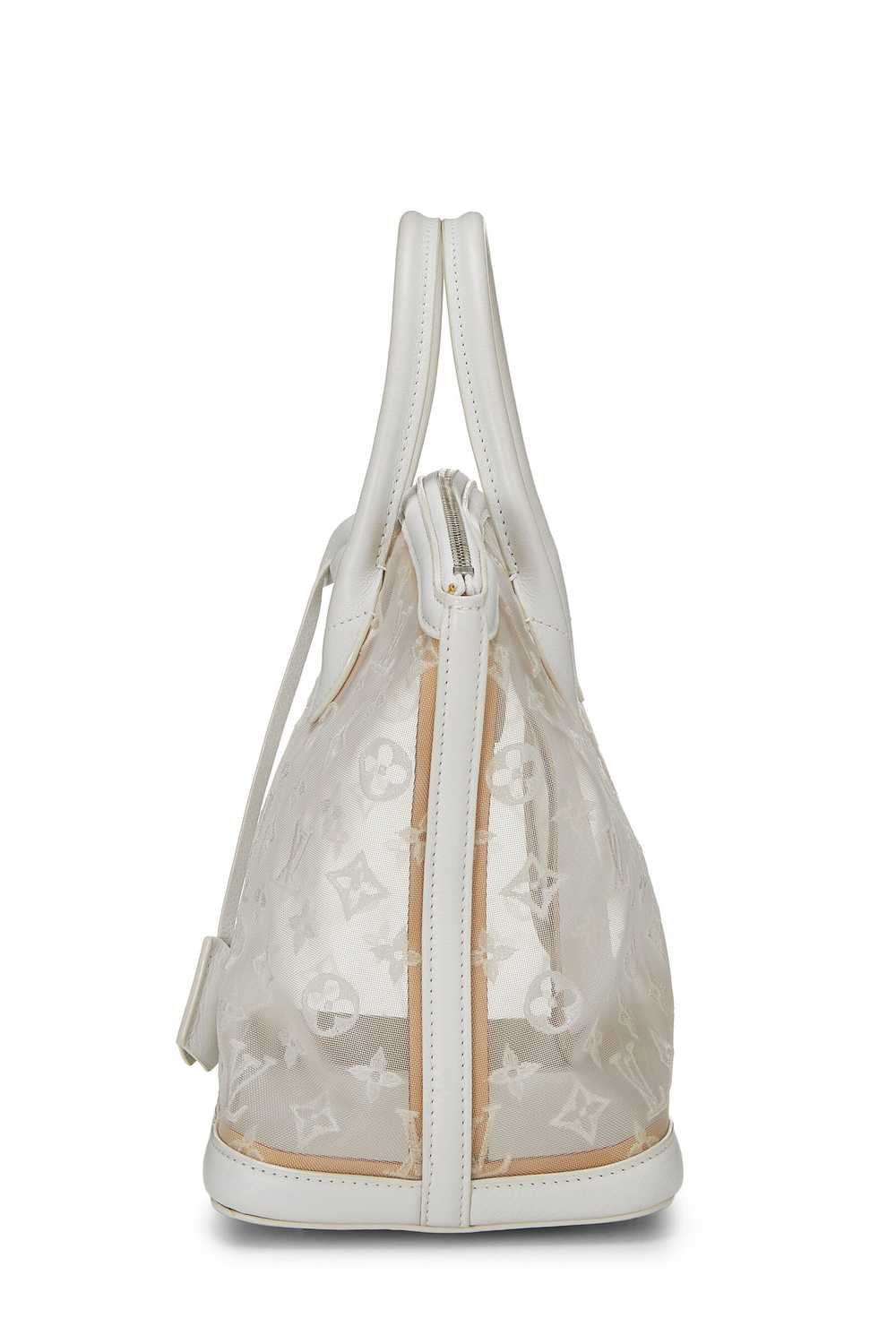 White Monogram Mesh Transparence Lockit - image 3