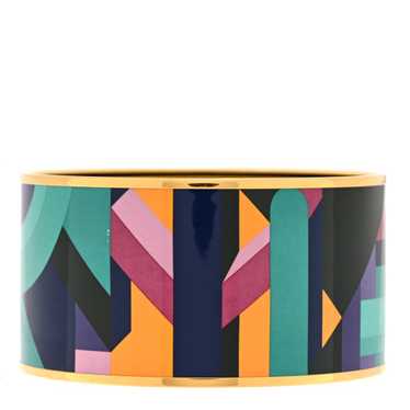 HERMES Enamel Printed Extra Wide Perspective Cava… - image 1